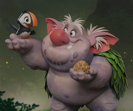  The Troll &amp; the Puffin by Illia Loginov