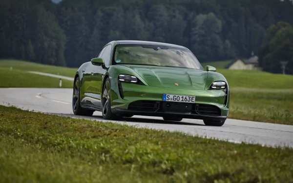 vehicle Porsche Taycan Turbo S HD Desktop Wallpaper | Background Image