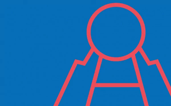 HD PC wallpaper featuring a minimalist outline of Kyogre, the legendary water Pokémon from the Pokémon anime series, set against a solid blue background.