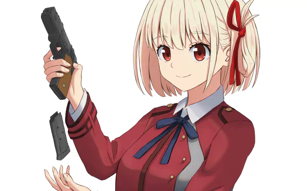 Chisato Nishikigi Anime Lycoris Recoil HD Desktop Wallpaper | Background Image