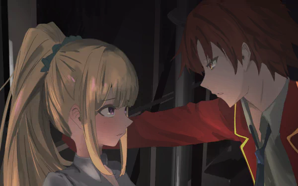 Kiyotaka Ayanokōji Kei Karuizawa Anime Classroom of the Elite HD Desktop Wallpaper | Background Image