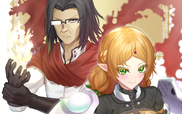 Yousuke Shibazaki Tsundere Elf Anime Uncle from Another World HD Desktop Wallpaper | Background Image