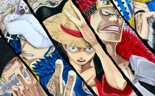 Killer (One Piece) Eustass Kid Monkey D. Luffy Trafalgar Law Roronoa Zoro Anime One Piece HD Desktop Wallpaper | Background Image