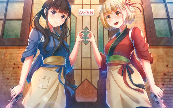 Anime Lycoris Recoil Takina Inoue Chisato Nishikigi HD Wallpaper | Background Image