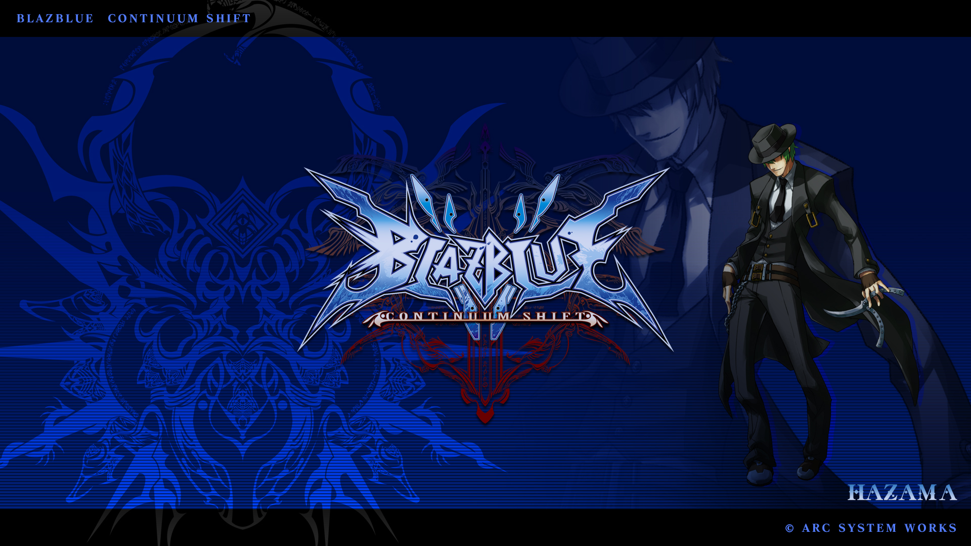 BlazBlue: Continuum Shift character Hazama from video game.