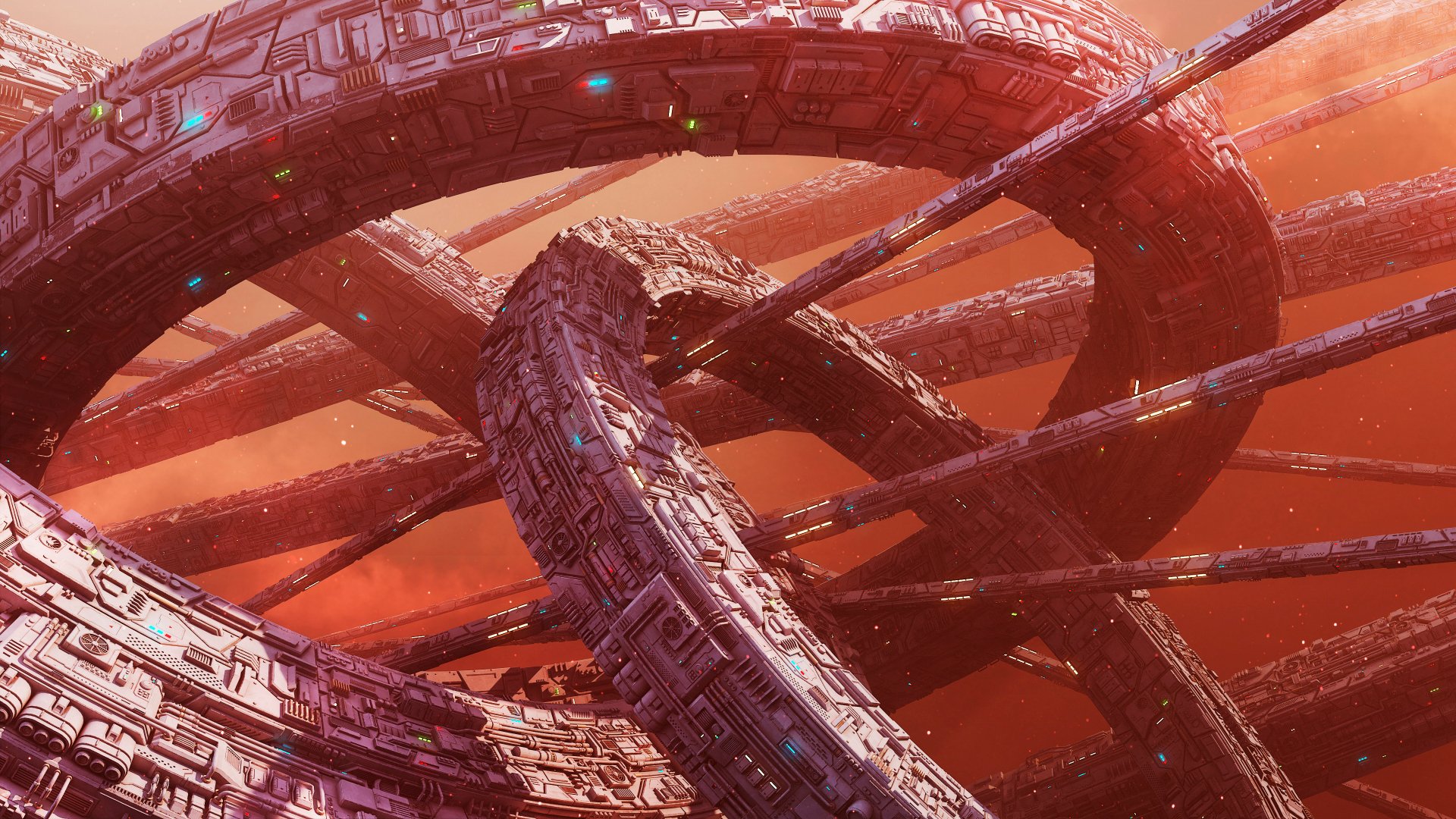 HD wallpaper of futuristic structure design for desktop background.