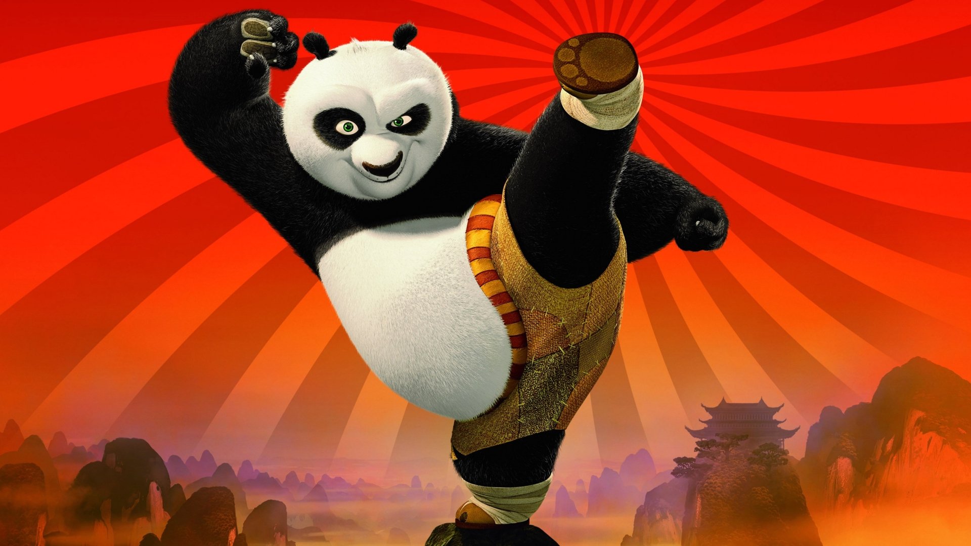 Red Kung Fu Panda HD Wallpaper