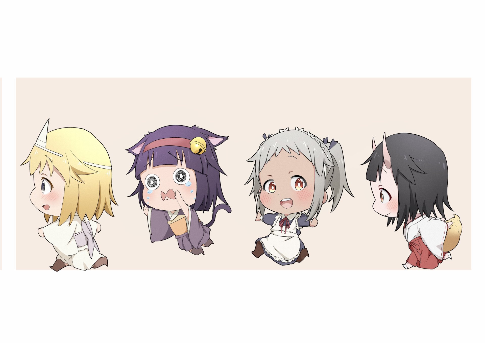 Download Miko-chan (Miss Shachiku And The Little Baby Ghost) Lily (Miss Shachiku And The Little Baby Ghost) Yuurei-chan (Miss Shachiku And The Little Baby Ghost) Myako (Miss Shachiku And The Little Baby Ghost) Anime Miss Shachiku And The Little Baby Ghost 4k Ultra HD Wallpaper by ニシヅキ シノ