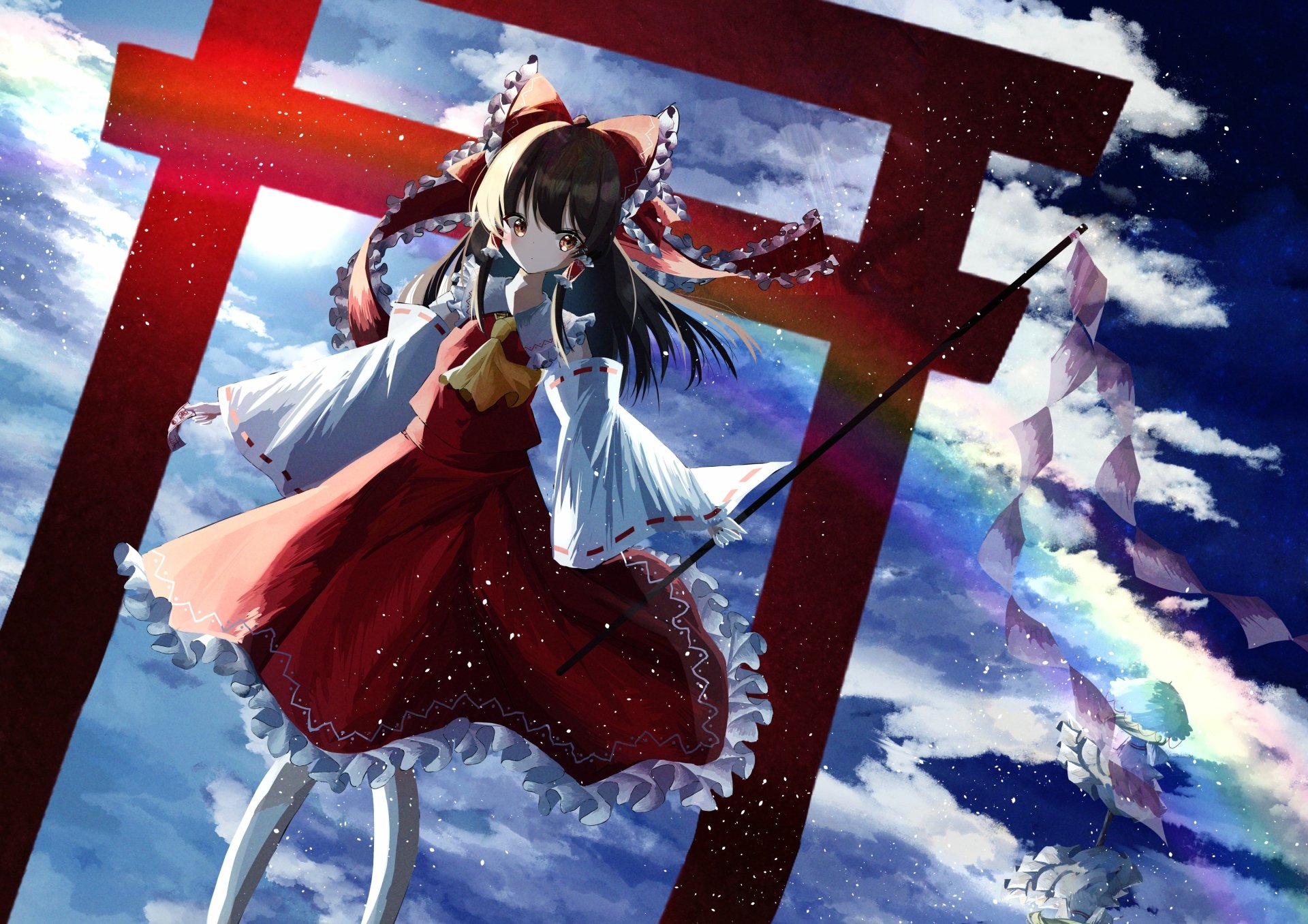 Download Reimu Hakurei Anime Touhou 4k Ultra HD Wallpaper