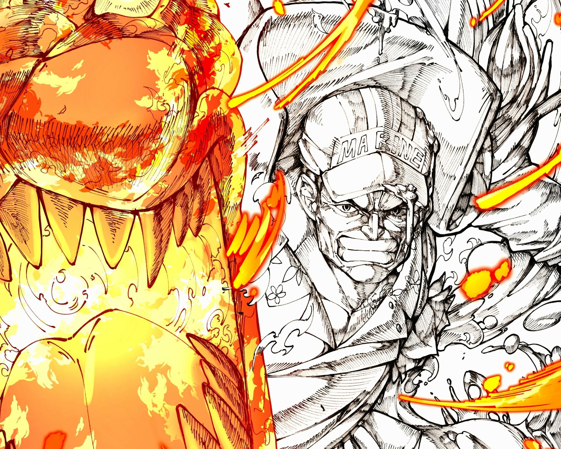 Download Akainu (One Piece) Anime One Piece HD Wallpaper by さとし【SATOSHI】