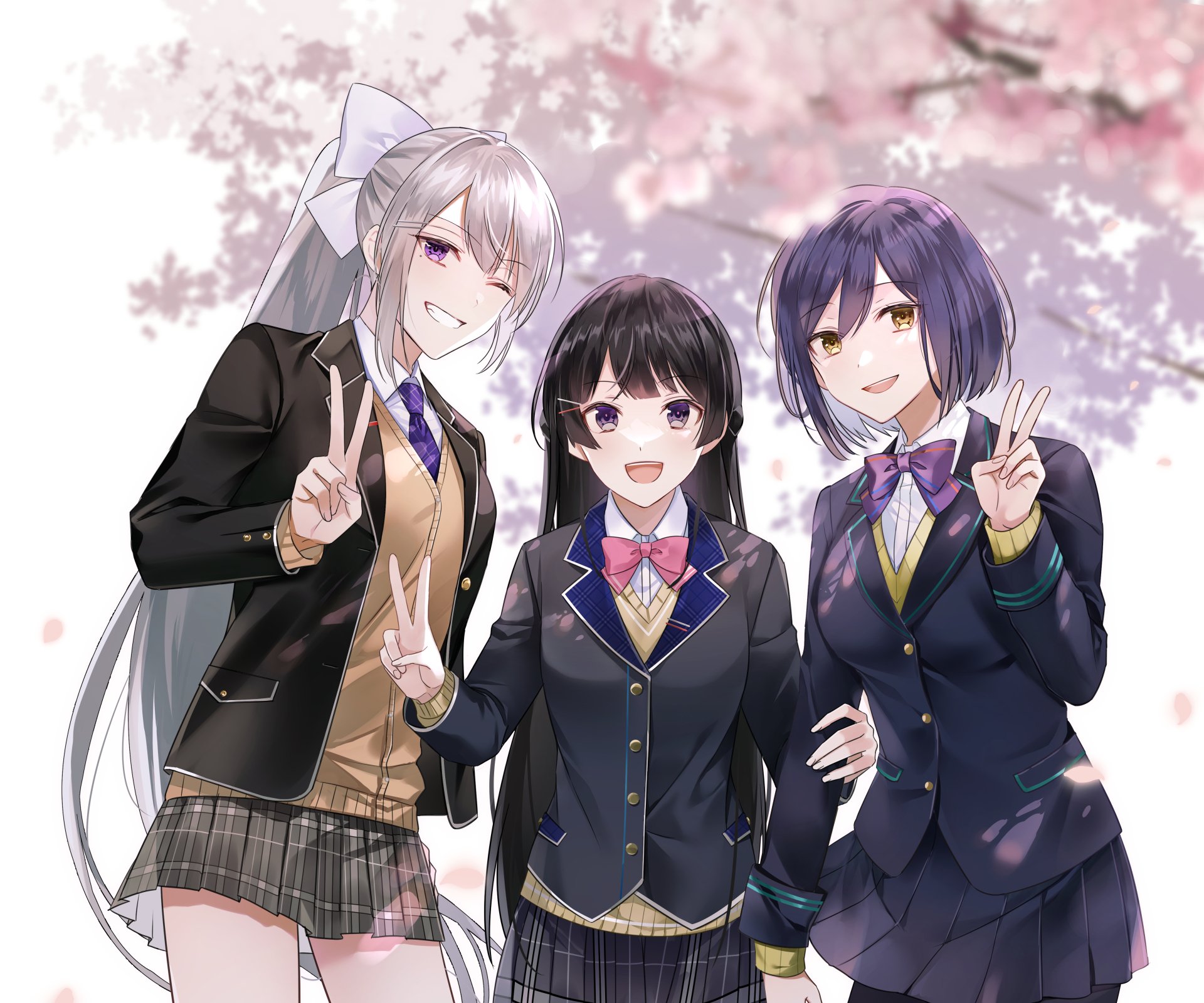 Download Tsukino Mito Shizuka Rin Higuchi Kaede Anime Virtual Youtuber 4k Ultra HD Wallpaper