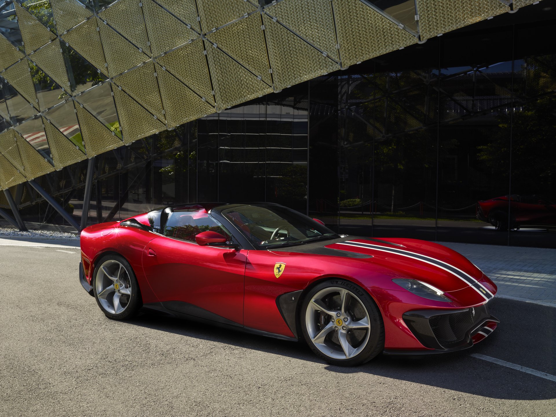 Download Vehicle Ferrari SP51 4k Ultra HD Wallpaper