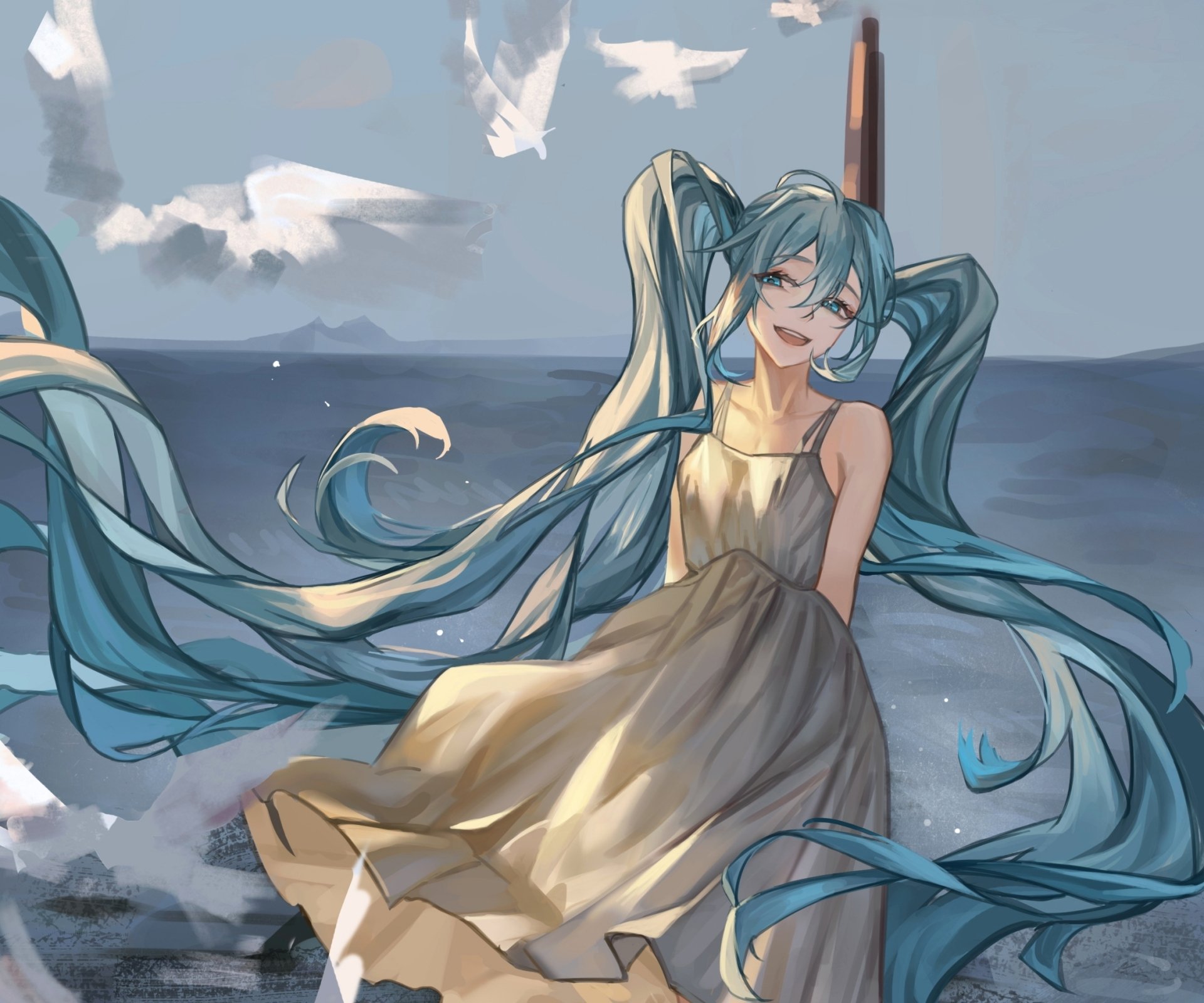 Download Hatsune Miku Anime Vocaloid HD Wallpaper by 赈晓