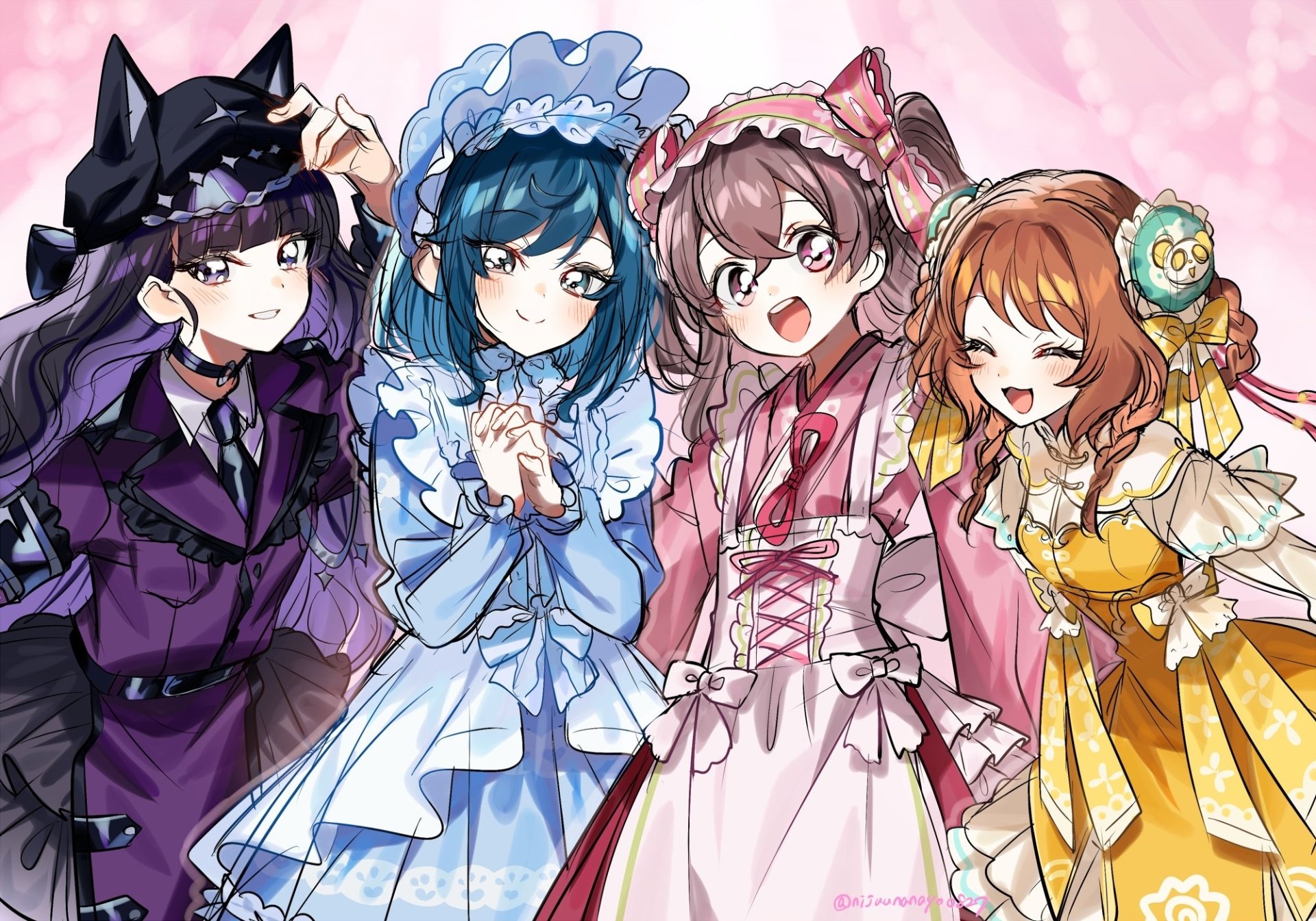 Download Nagomi Yui Kasai Amane Hanamichi Ran Fuwa Kokone Anime Delicious Party Precure HD Wallpaper