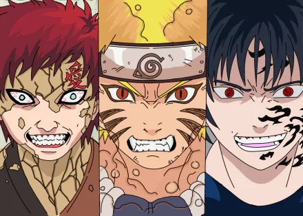 Sasuke Uchiha Naruto Uzumaki Gaara (Naruto) Anime Naruto Naruto & Sasuke HD Desktop Wallpaper | Background Image