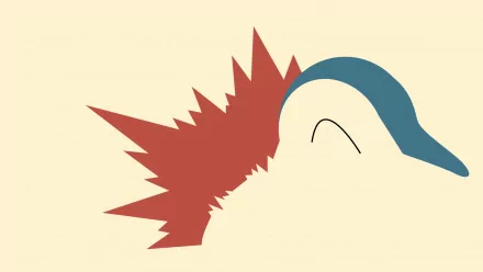 A vibrant HD wallpaper featuring Cyndaquil, the fire starter Pokémon from the Pokémon anime. The design highlights Cyndaquil’s distinctive fiery back and cute features.