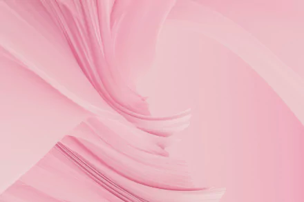 Soft pink abstract swirl technology wallpaper in Windows 11 style, 4K Ultra HD PC desktop background.