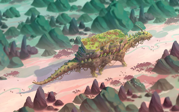 video game The Wandering Village HD Desktop Wallpaper | Background Image