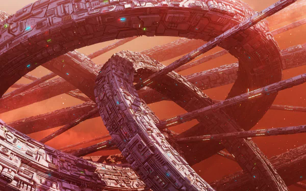 HD wallpaper of futuristic structure design for desktop background.