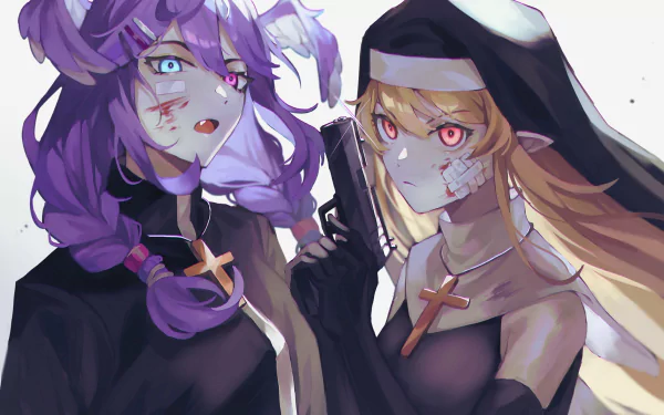 Nijisanji Selen Tatsuki Pomu Rainpuff Anime Virtual Youtuber HD Desktop Wallpaper | Background Image