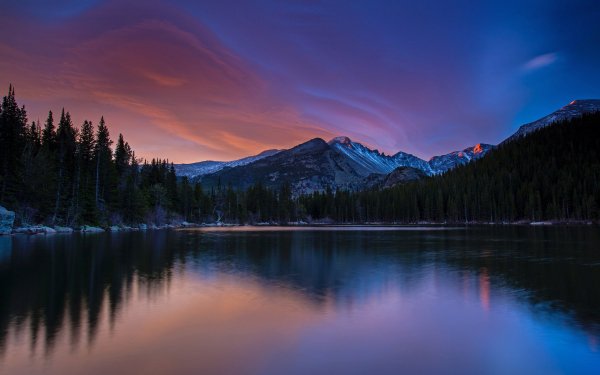 Earth Lake Lakes Rocky Mountains HD Wallpaper | Background Image