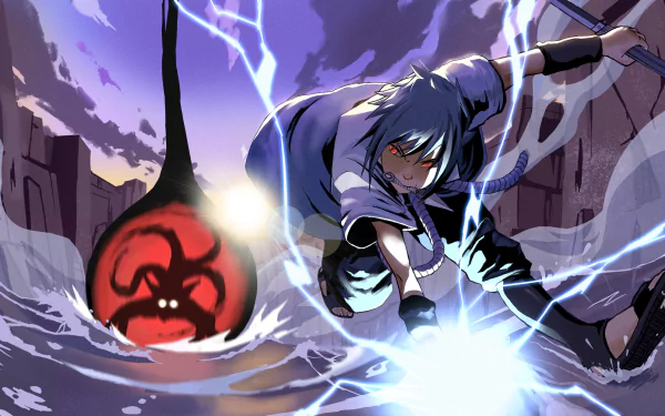 Chidori (Naruto) Sasuke Uchiha Anime Naruto HD Desktop Wallpaper | Background Image