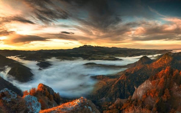 Nature Landscape Sea Of Clouds HD Wallpaper | Background Image