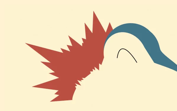 A vibrant HD wallpaper featuring Cyndaquil, the fire starter Pokémon from the Pokémon anime. The design highlights Cyndaquil’s distinctive fiery back and cute features.