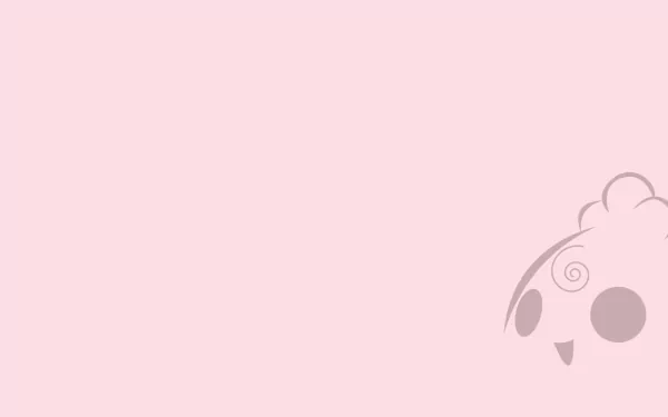 HD anime-style Pokémon wallpaper featuring Igglybuff on a soft pink background with subtle swirl and face details.