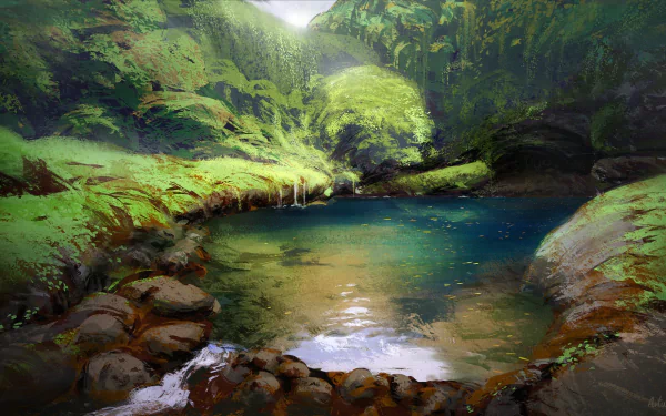 artistic lake HD Desktop Wallpaper | Background Image