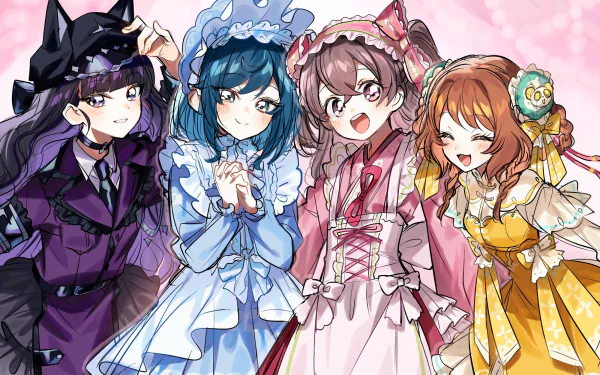 Nagomi Yui Kasai Amane Hanamichi Ran Fuwa Kokone Anime Delicious Party Precure HD Desktop Wallpaper | Background Image