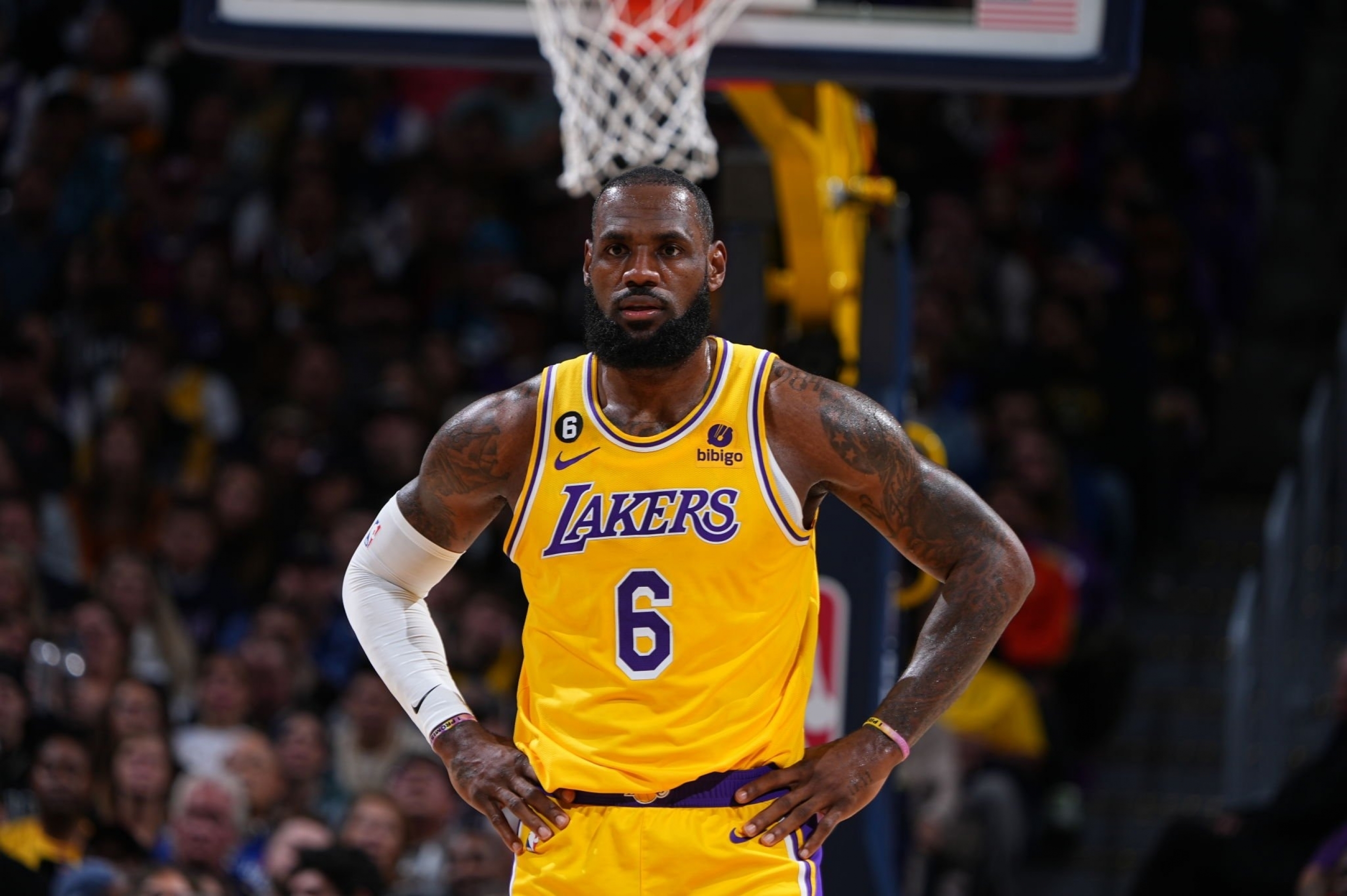 Lebron james with black and white background and lakers jersey HD wallpaper  download