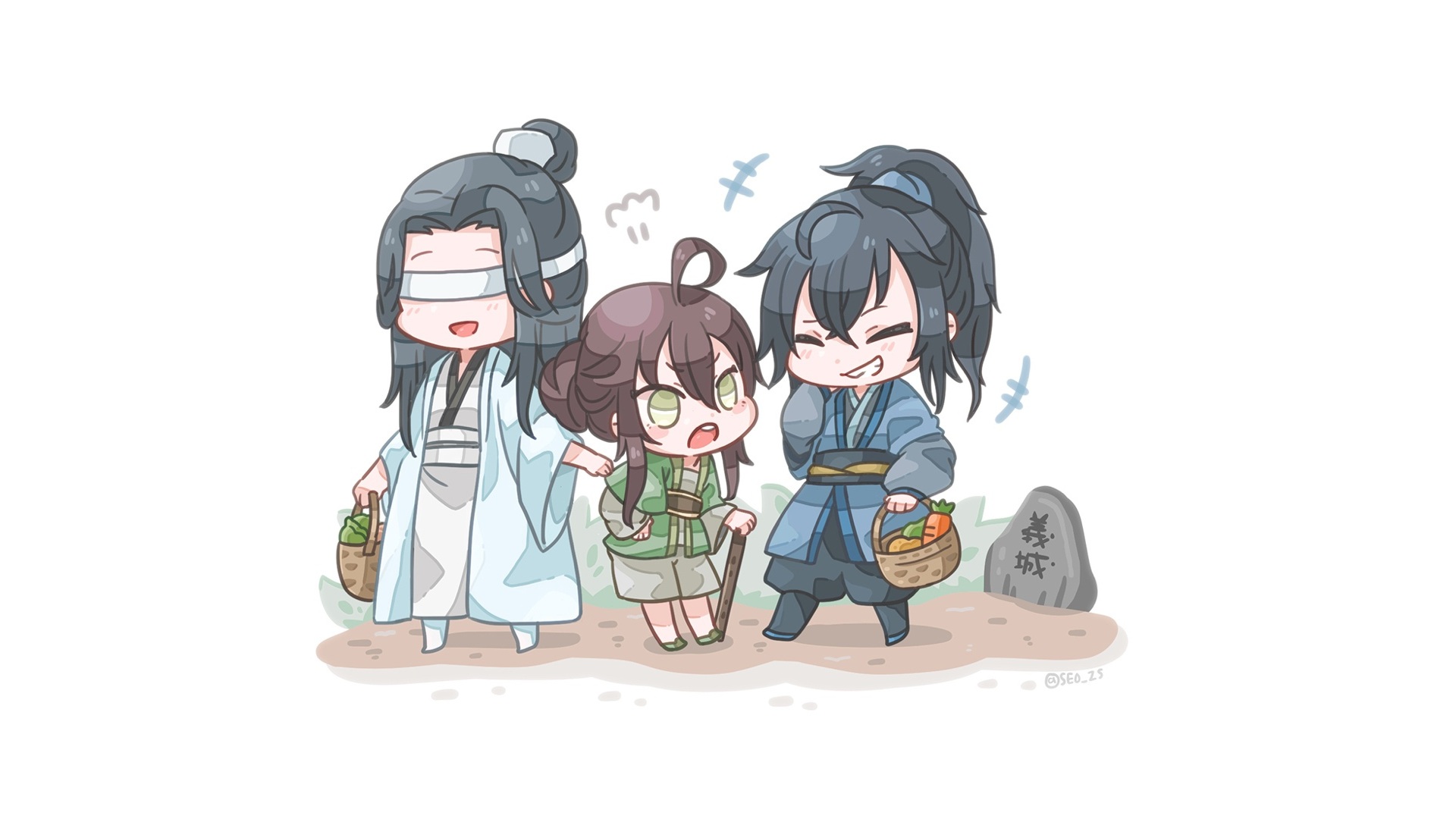 Anime, Mo Dao Zu Shi, Xue Yang, Xiao Xingchen, Chibi, HD wallpaper