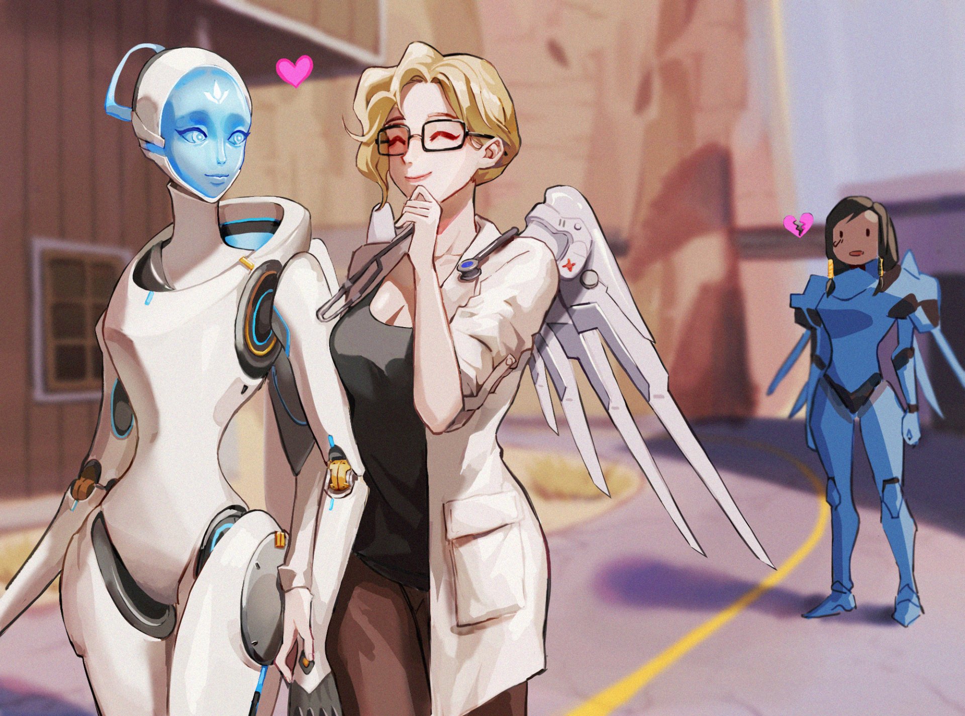 Download Mercy (Overwatch) Echo (Overwatch) Video Game Overwatch HD Wallpaper