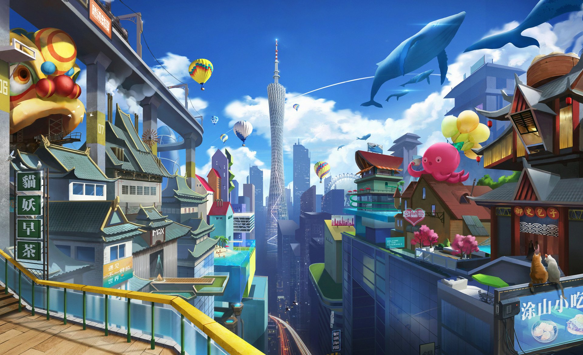 Download Sci Fi City Sci Fi City HD Wallpaper by shawn lee