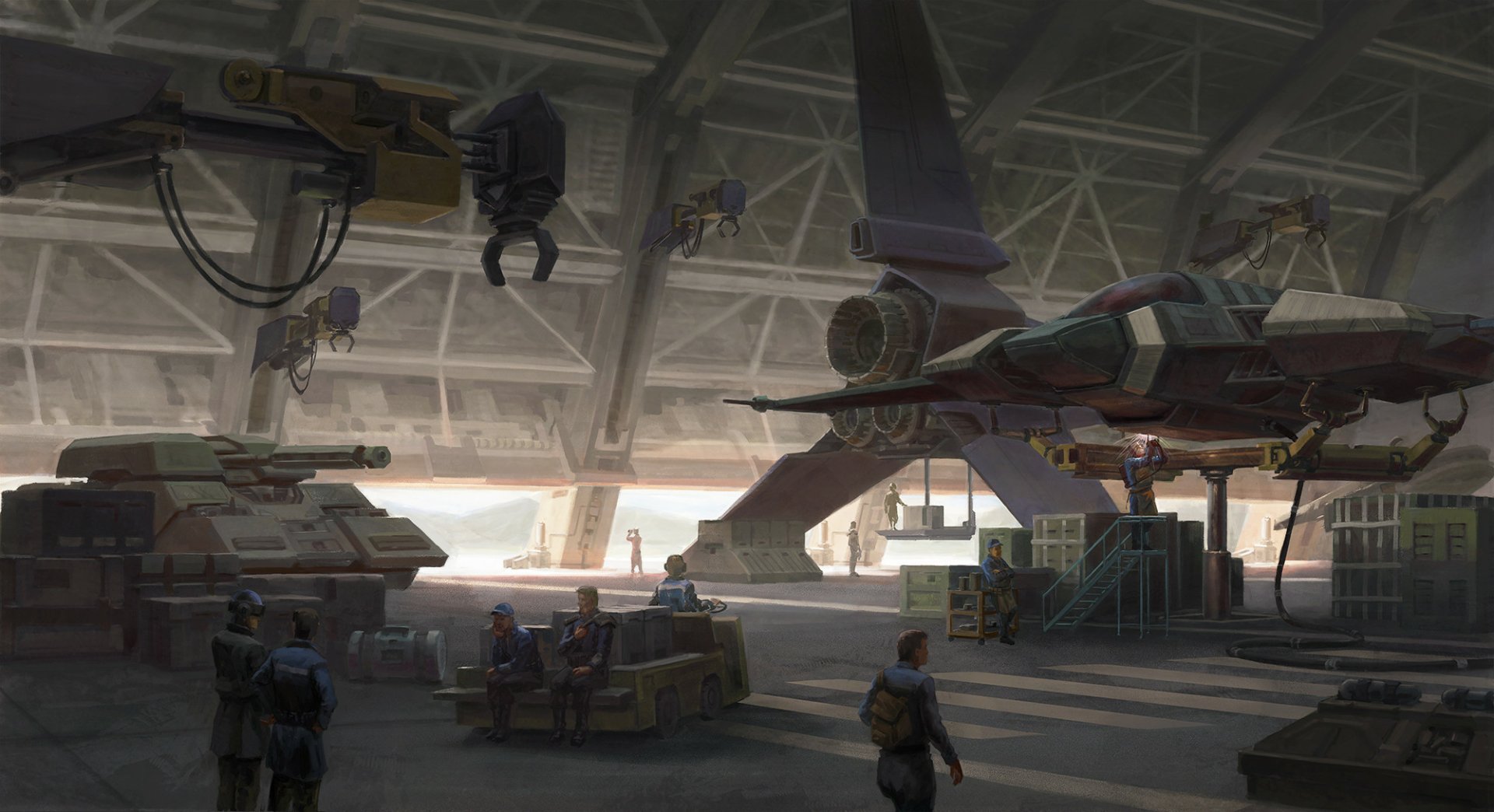 Download Sci Fi Spaceship HD Wallpaper by Sam Keiser