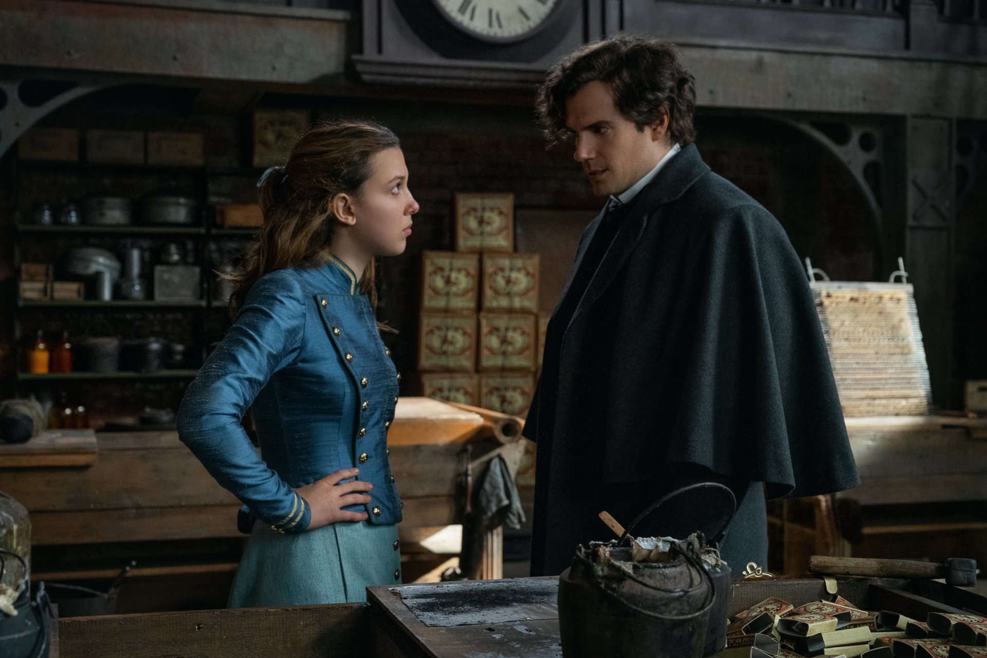 Download Henry Cavill Millie Bobby Brown Movie Enola Holmes 2 HD Wallpaper