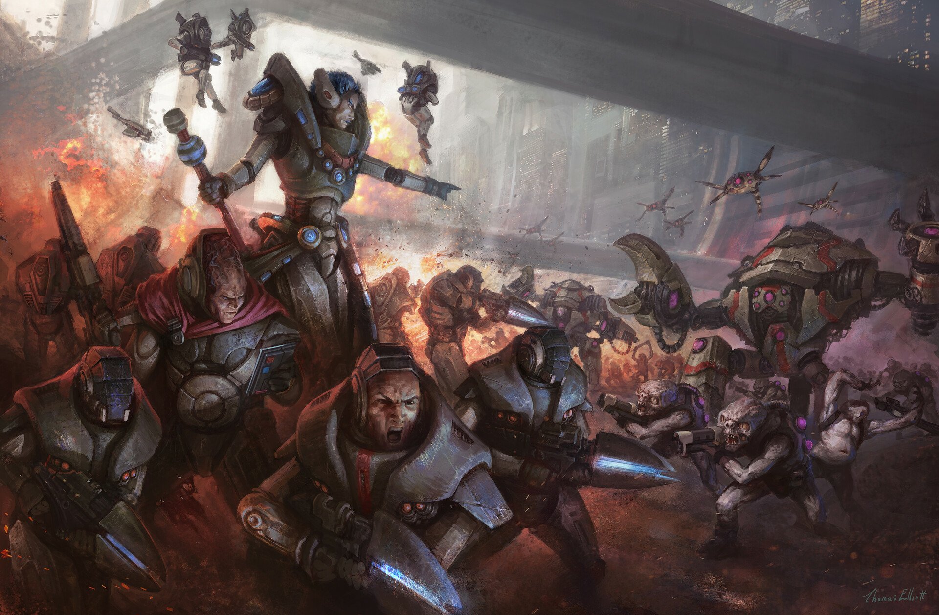 Download Video Game Warhammer 40k HD Wallpaper by Thomas Elliott