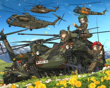 tank Anime military military anime HD Desktop Wallpaper | Background Image