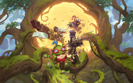 Senna (League of Legends) Veigar (League Of Legends) Teemo (League Of Legends) Caitlyn (League Of Legends) video game Legends of Runeterra HD Desktop Wallpaper | Background Image