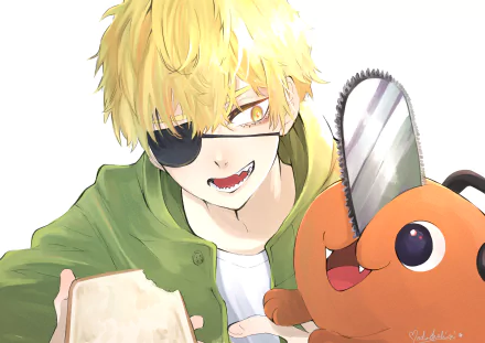 Pochita (Chainsaw Man) Denji (Chainsaw Man) Anime Chainsaw Man HD Desktop Wallpaper | Background Image