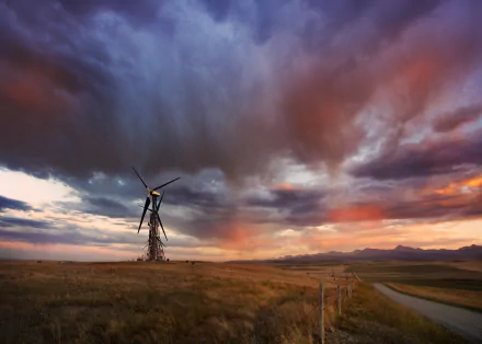 man made wind turbine HD Desktop Wallpaper | Background Image