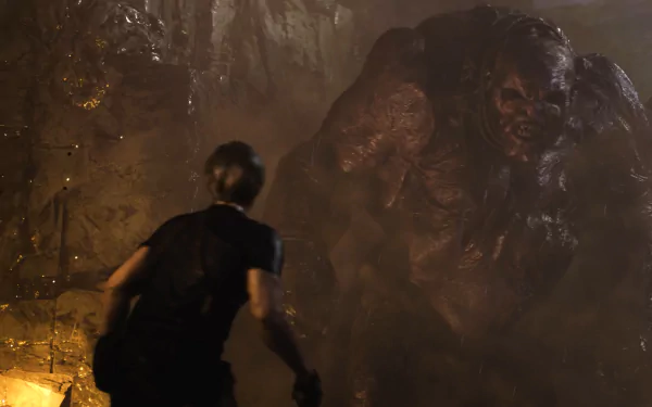 El Gigante (Resident Evil) Leon S. Kennedy video game Resident Evil 4 (2023) HD Desktop Wallpaper | Background Image