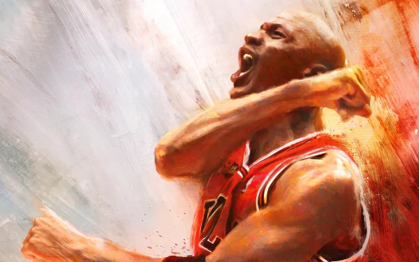 Michael Jordan featured in NBA 2K23, displayed as a stunning HD desktop wallpaper and background.
