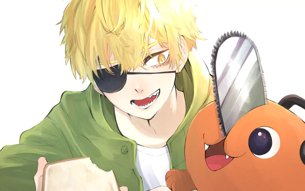 Pochita (Chainsaw Man) Denji (Chainsaw Man) Anime Chainsaw Man HD Desktop Wallpaper | Background Image