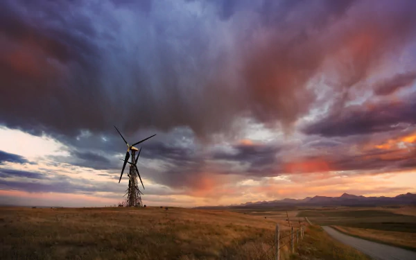 man made wind turbine HD Desktop Wallpaper | Background Image