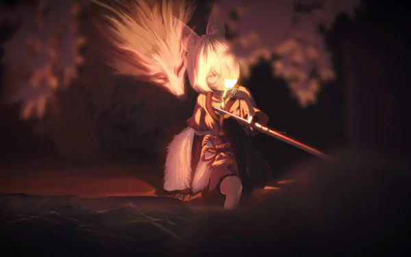  Kitsune in the forest by JFDraws