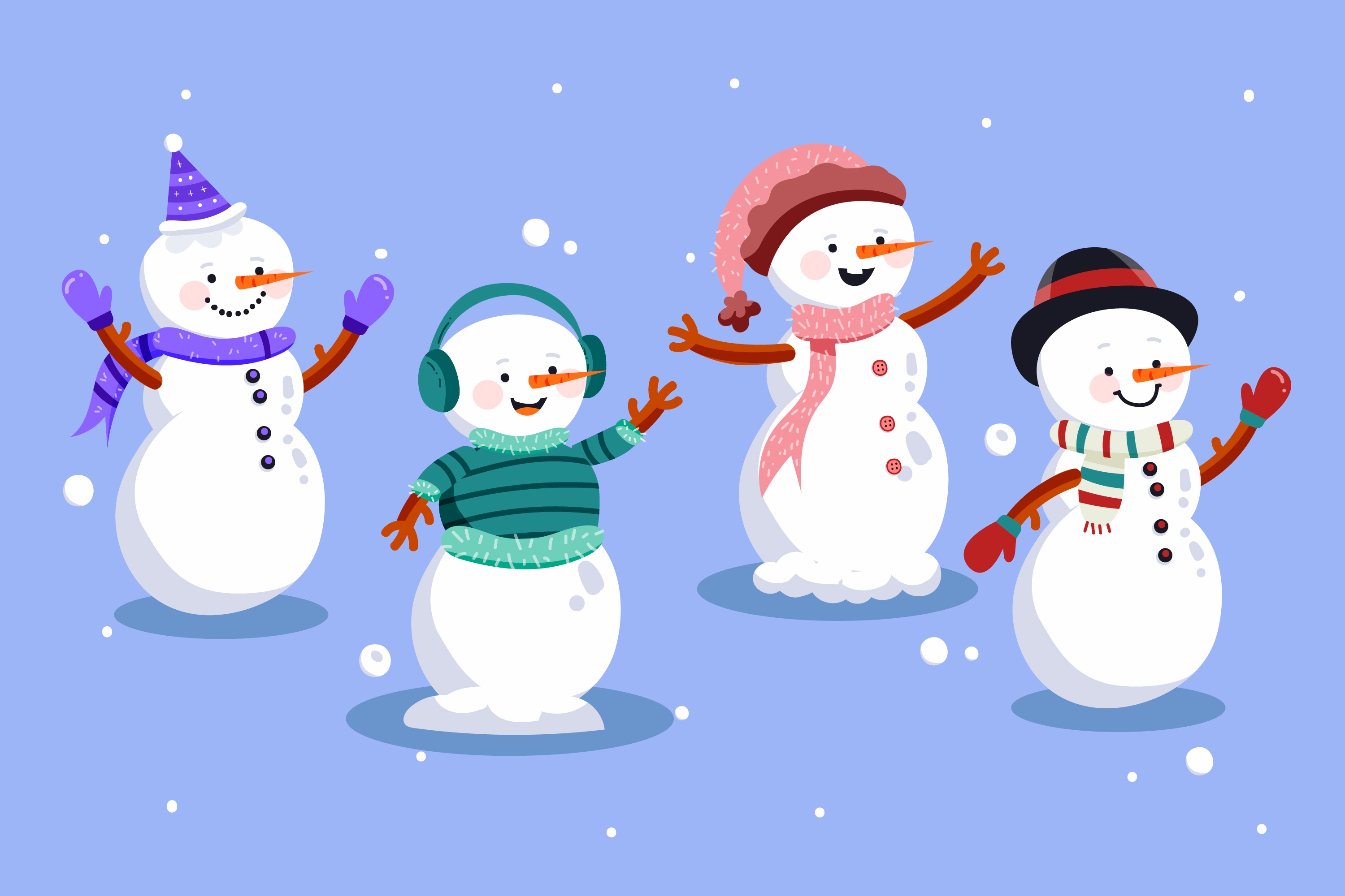 snowman family wallpaper