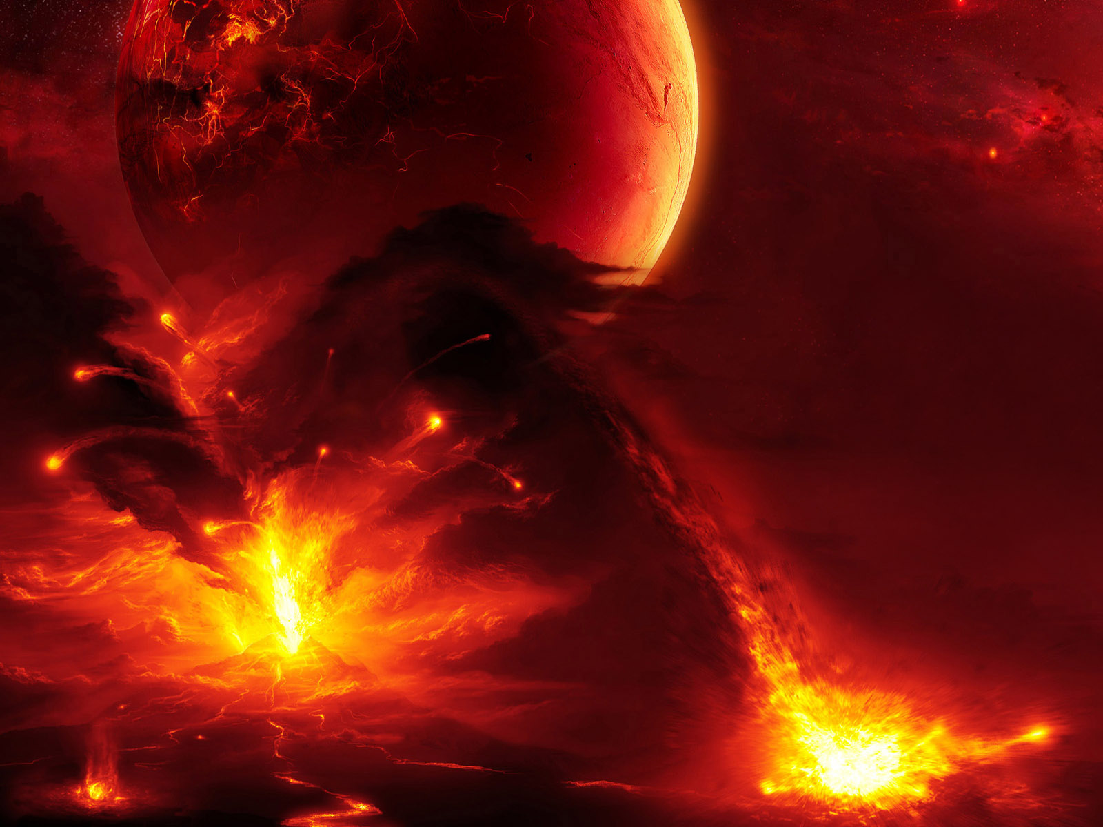 Sci-fi explosion desktop wallpaper