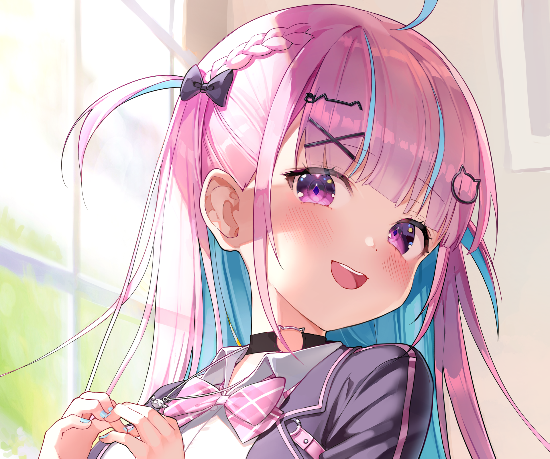 Download Hololive Minato Aqua Anime Virtual Youtuber 4k Ultra HD Wallpaper by misyune